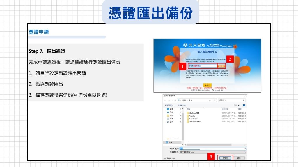 請務必務必一定要做匯出備份的動作,先自行設定一組密碼,接著點選匯出,儲存在桌面或你的隨身硬碟都可以!